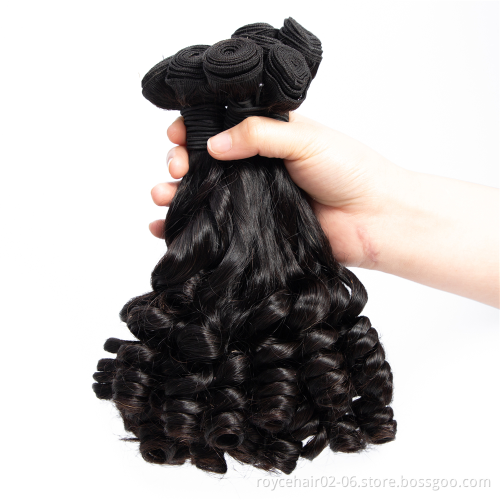Virgin Cuticle Aligned Brazilian Human Hair Double Drawn Virgin Hair Fumi Loose Wave Bundles with Lace Closure